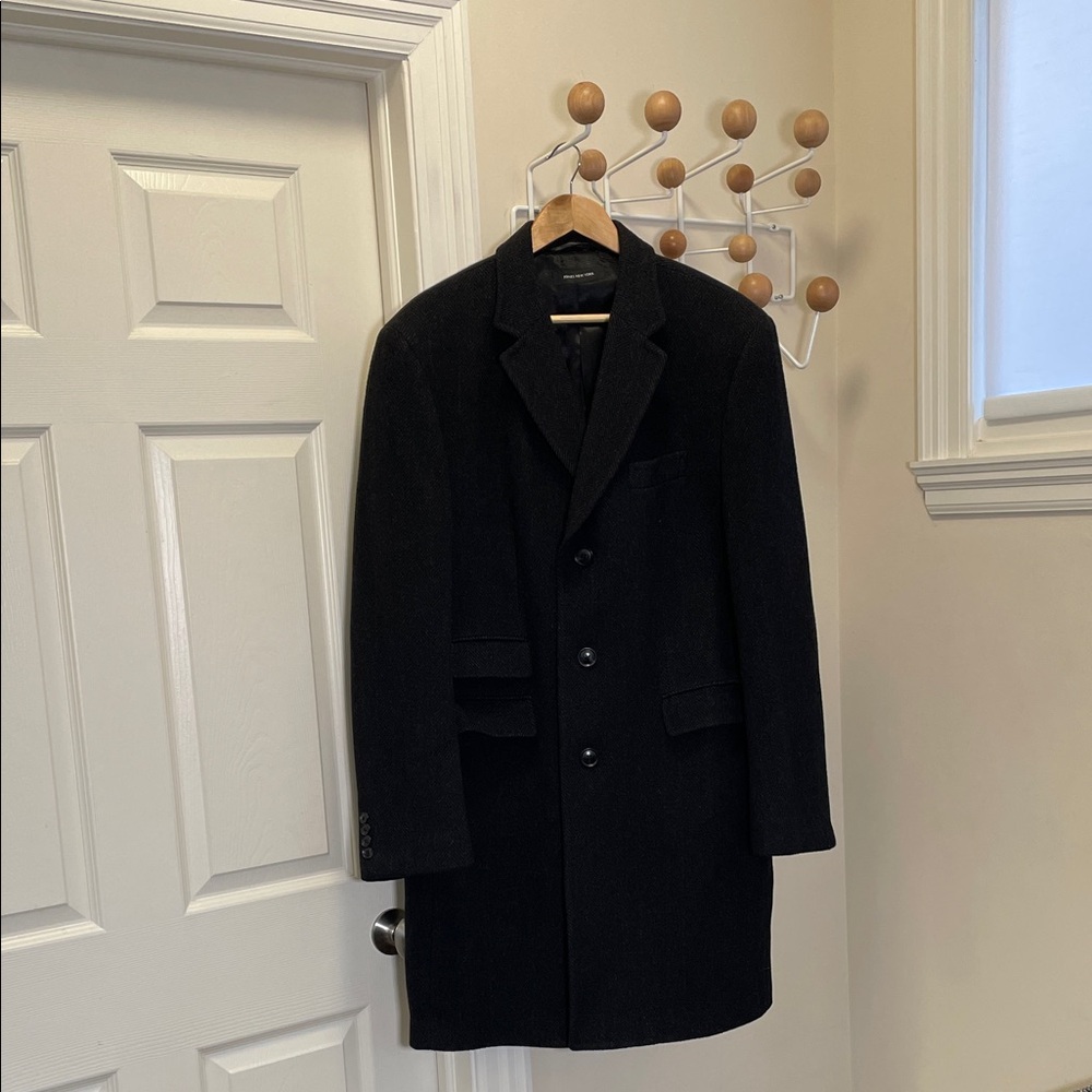 Jones New York - Wool Cashmere Blend Old Money Bitton Down - Black - 44T